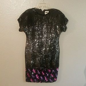 Vintage black and pink cocktail dress